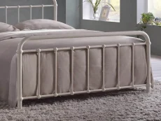 Time Living Time Living Miami 4ft Small Double Ivory Metal Bed Frame