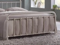 Time Living Miami 4ft6 Double Ivory Metal Bed Frame