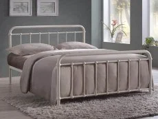 Time Living Time Living Miami 5ft King Size Ivory Metal Bed Frame