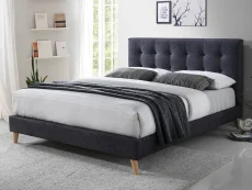 Time Living Time Living Novara 4ft6 Double Dark Grey Fabric Bed Frame