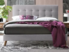Time Living Time Living Novara 5ft King Size Light Grey Fabric Bed Frame