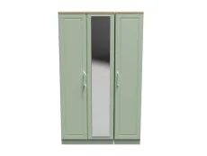 Welcome Kent 3 Door Tall Mirrored Triple Wardrobe (Assembled)