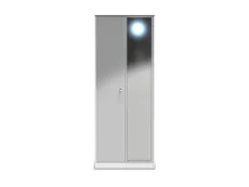 Welcome Welcome Padstow 2 Door Tall Mirrored Double Wardrobe (Assembled)