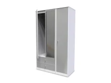 Welcome Welcome Padstow 3 Door 2 Drawer Tall Mirrored Triple Wardrobe (Assembled)