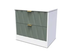 Welcome Welcome Las Vegas 2 Drawer Wide Bedside Table (Assembled)