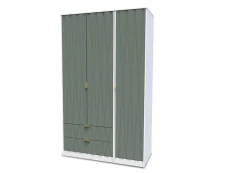 Welcome Welcome Las Vegas 3 Door 2 Drawer Tall Triple Wardrobe (Assembled)