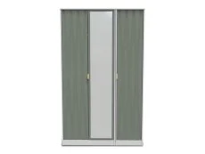 Welcome Las Vegas 3 Door Tall Mirrored Triple Wardrobe (Assembled)