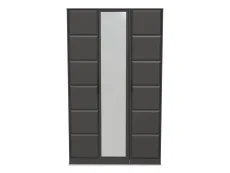 Welcome Welcome New York 3 Door Tall Mirrored Triple Wardrobe (Assembled)