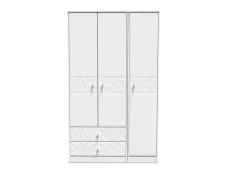 Welcome San Jose 3 Door 2 Drawer Tall Triple Wardrobe (Assembled)