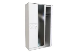 Welcome Welcome San Jose 3 Door Tall Mirrored Triple Wardrobe (Assembled)