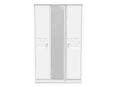 Welcome Welcome San Jose 3 Door Tall Mirrored Triple Wardrobe (Assembled)