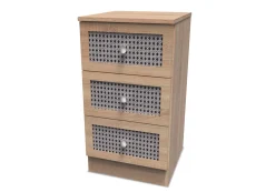 Welcome Welcome Rattan Look 3 Drawer Bedside Table (Assembled)