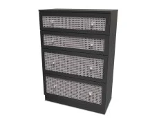 Welcome Welcome Rattan Look 4 Drawer Deep Chest of Drawers (Assembled)