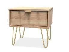 Welcome Welcome Cube 1 Drawer Bedside Table (Assembled)