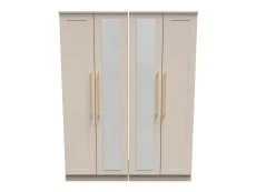 Welcome Haworth 4 Door Tall Mirrored Wardrobe (Assembled)