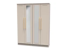 Welcome Welcome Haworth 4 Door Tall Mirrored Wardrobe (Assembled)