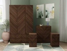 GFW GFW Catania Royal Walnut 4 Piece Bedroom Furniture Set