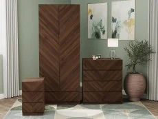GFW GFW Catania Royal Walnut 3 Piece Bedroom Furniture Set