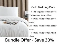 Harwood Textiles Gold 5ft King Size Bedding Pack Harwood Textiles Gold 5ft King Size Bedding Pack