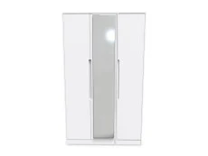 Welcome Monaco 3 Door Tall Mirrored Triple Wardrobe (Assembled)