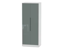 Welcome Welcome Monaco Gloss 2 Door Tall Double Hanging Wardrobe (Assembled)