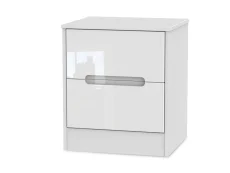Welcome Welcome Monaco Gloss 2 Drawer Small Bedside Table (Assembled)