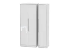 Welcome Welcome Monaco Gloss 3 Door Tall Triple Wardrobe (Assembled)