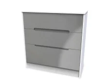 Welcome Welcome Monaco Gloss 3 Drawer Deep Chest of Drawers (Assembled)