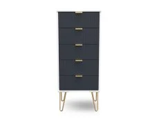 Welcome Welcome Linear 5 Drawer Tall Narrow Chest of Drawers (Assembled)