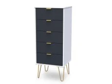 Welcome Welcome Linear 5 Drawer Tall Narrow Chest of Drawers (Assembled)