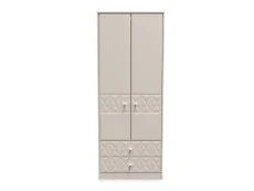 Welcome Welcome Pixel 2 Door 2 Drawer Tall Double Wardrobe (Assembled)