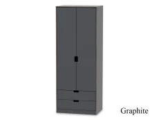 Welcome Welcome Shanghai 2 Door 2 Drawer Tall Double Wardrobe (Assembled)