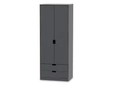 Welcome Welcome Shanghai 2 Door 2 Drawer Tall Double Wardrobe (Assembled)