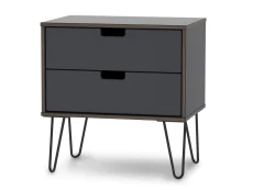 Welcome Welcome Shanghai 2 Drawer Wide Bedside Table (Assembled)