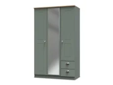 Welcome Welcome Victoria 3 Door 2 Small Drawer Mirrored Triple Wardrobe (Assembled)