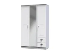 Welcome Welcome Victoria 3 Door 2 Small Drawer Tall Mirrored Triple Wardrobe (Assembled)