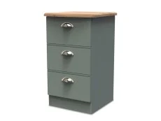 Welcome Welcome Victoria 3 Drawer Bedside Table (Assembled)