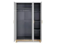 Seconique Seconique Cleveland Grey and White 3 Door Triple Wardrobe