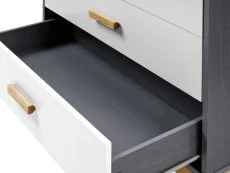 Seconique Seconique Cleveland Grey and White 3 Drawer Chest of Drawers