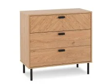 Seconique Seconique Leon Oak 3 Drawer Chest of Drawers