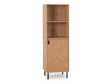 Seconique Seconique Leon Oak 1 Door Bookcase