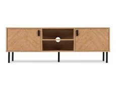 Seconique Leon Oak 2 Door TV Cabinet