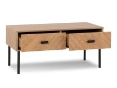 Seconique Leon Oak 2 Drawer Coffee Table