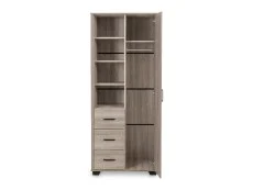 Seconique Seconique Oliver Light Oak 1 Door 3 Drawer Wardrobe