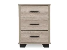 Seconique Seconique Oliver Light Oak 3 Drawer Bedside Table