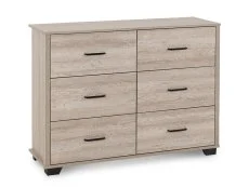 Seconique Seconique Oliver Light Oak 6 Drawer Chest of Drawers