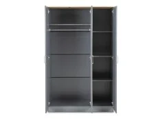 Seconique Seconique Portland Grey and Oak 3 Door Triple Wardrobe