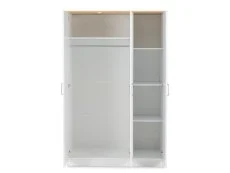 Seconique Seconique Portland White and Oak 3 Door Triple Wardrobe