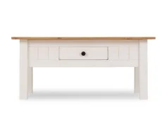 Seconique Seconique Panama White and Waxed Pine 1 Drawer Coffee Table