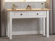 Seconique Seconique Panama White and Waxed Pine 2 Drawer Console Table